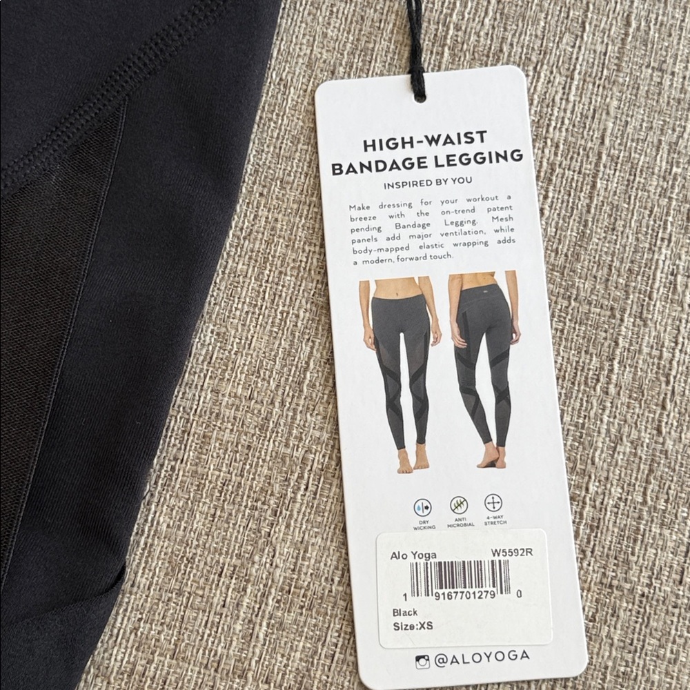 NWT Alo High-waist Bandage Legging Black , XS - Picture 6 of 14